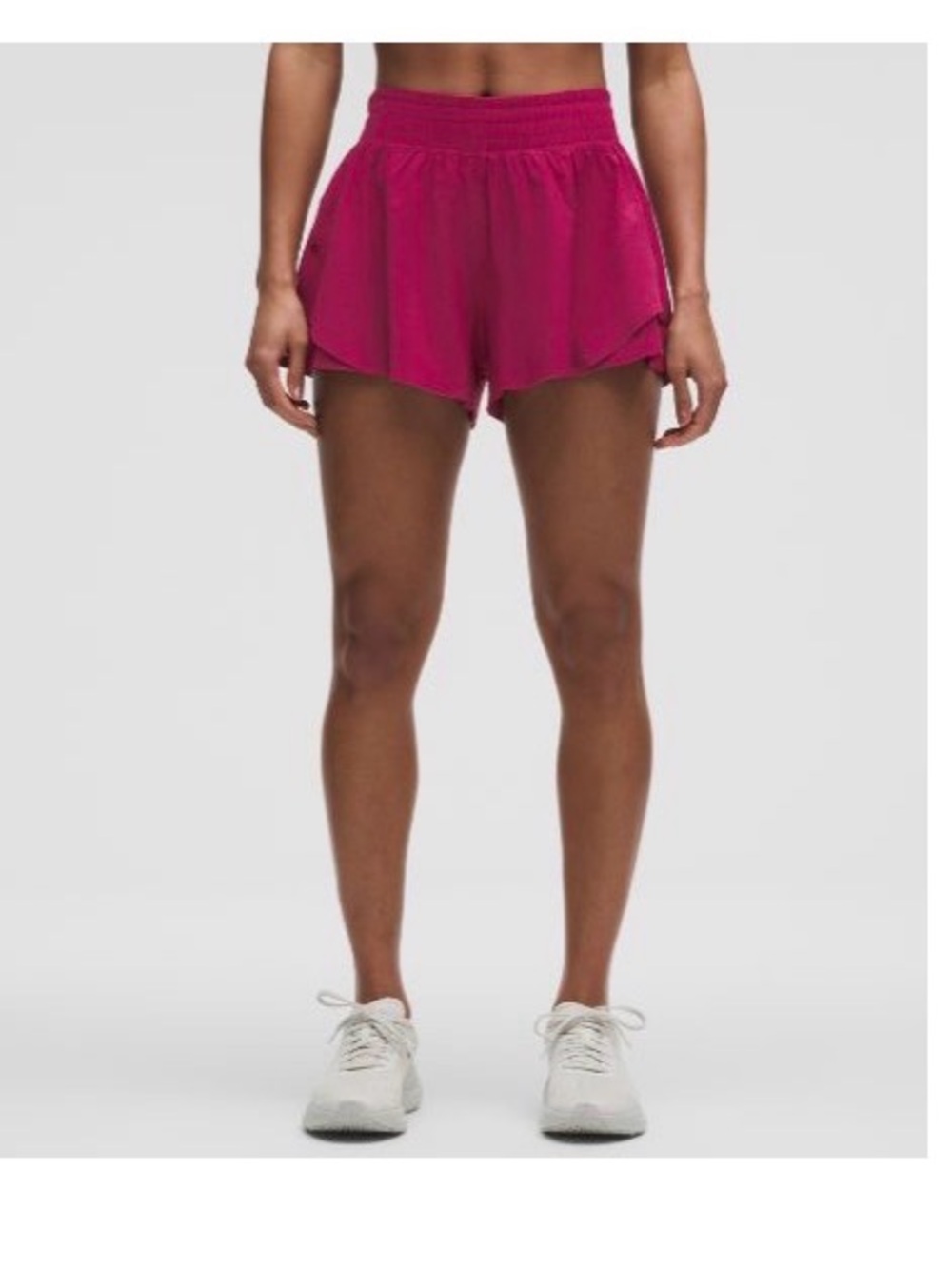 Shake It Out High-Rise Run Short 2.5" - Magenta Smoke